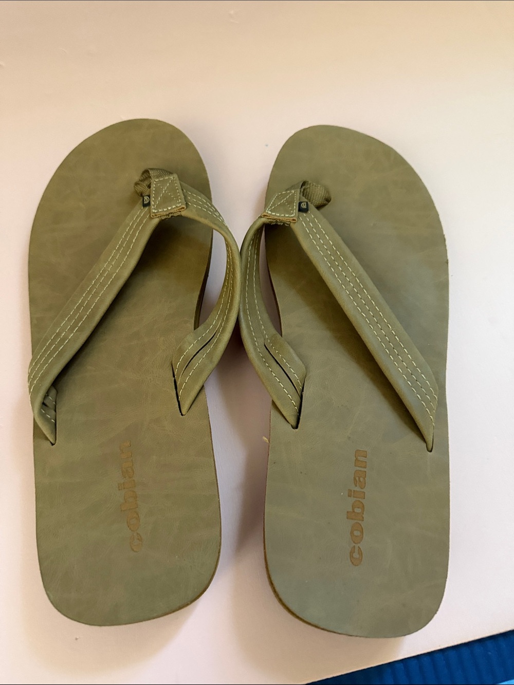 Cobian  Brown Mens  Flip Flop with Contrast Stitching